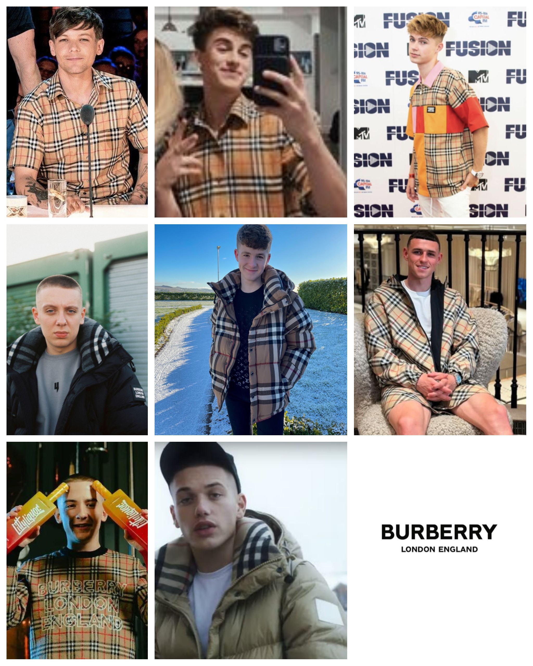 Wearing Burberry