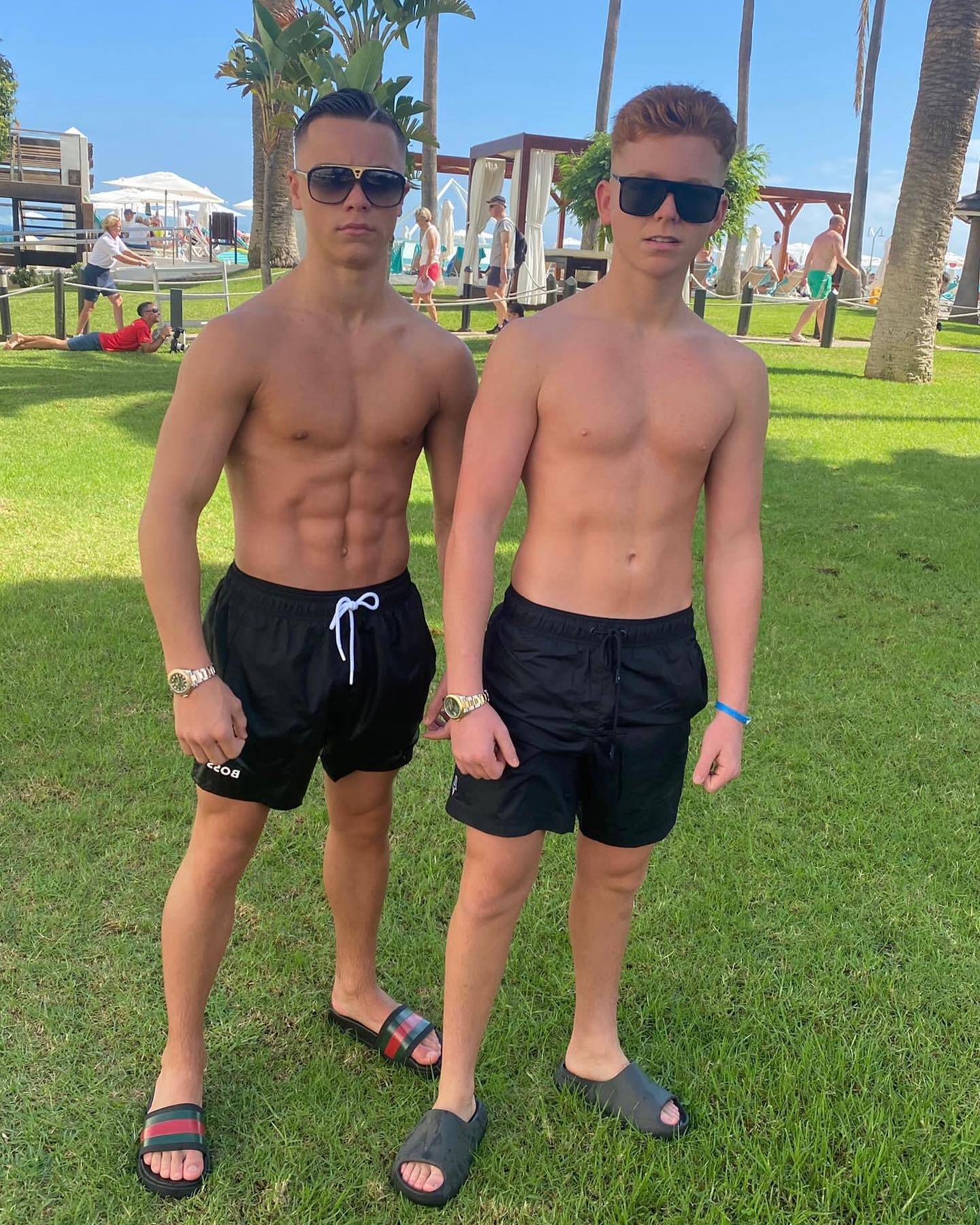 Sports lads topless