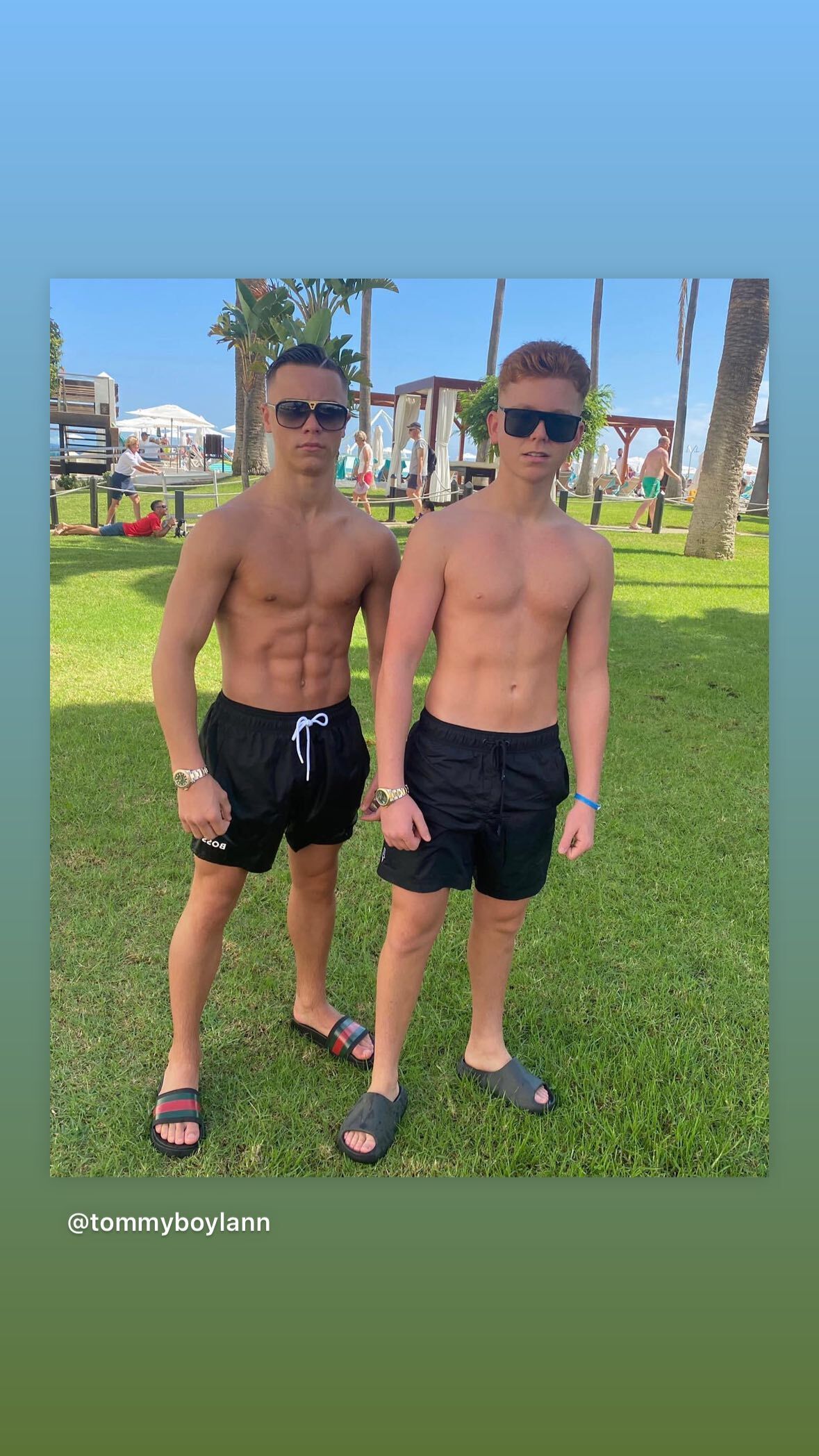 Sports lads topless