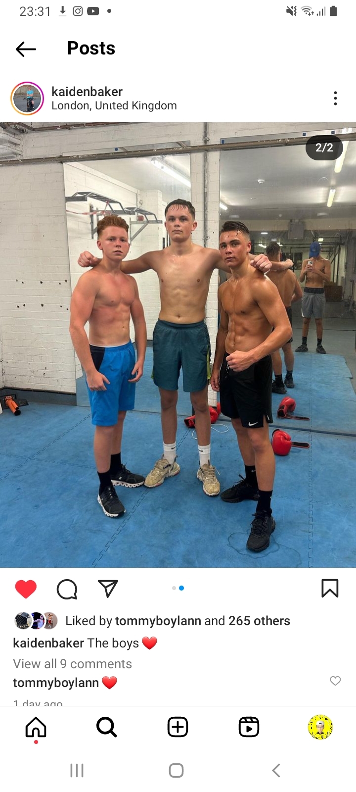 Sports lads topless