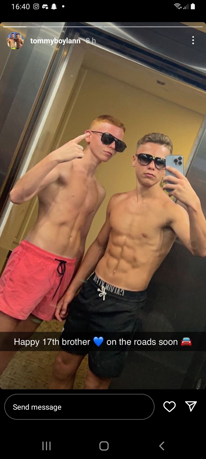 Sports lads topless