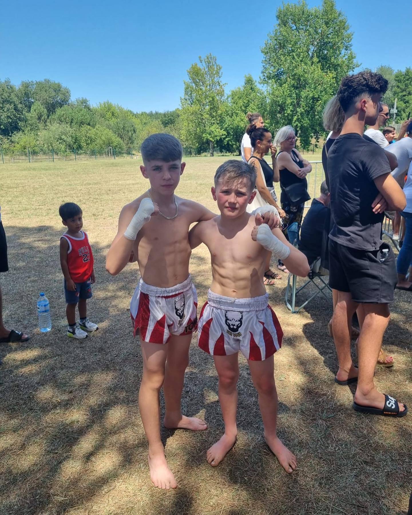 Shirtless males