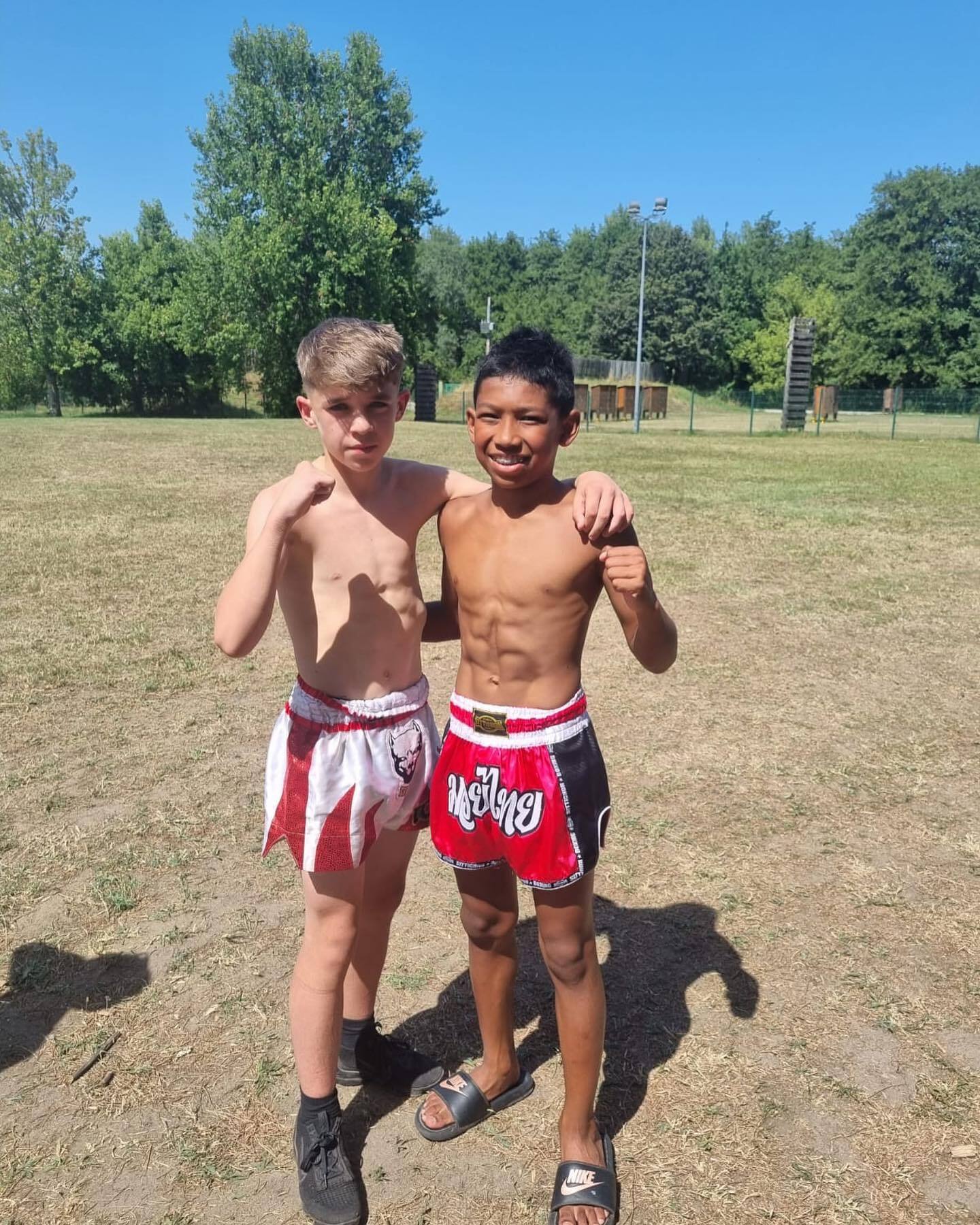Shirtless males