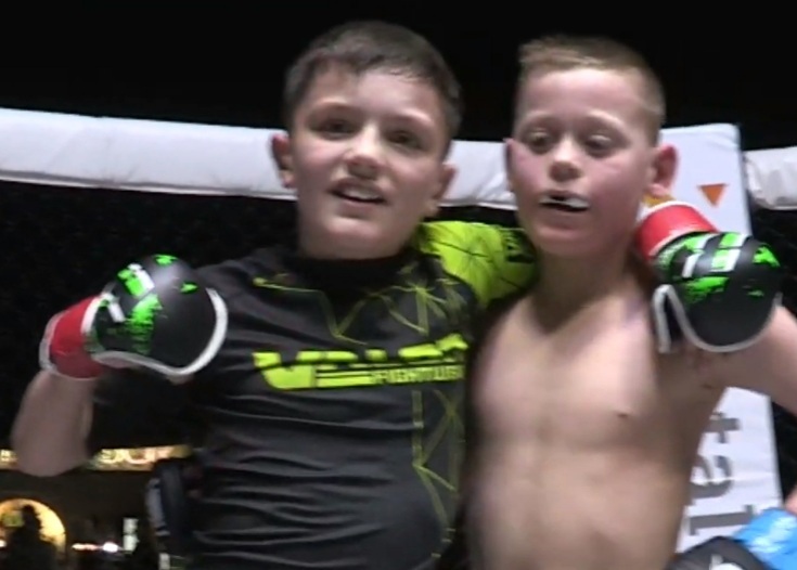Shirtless sports lads