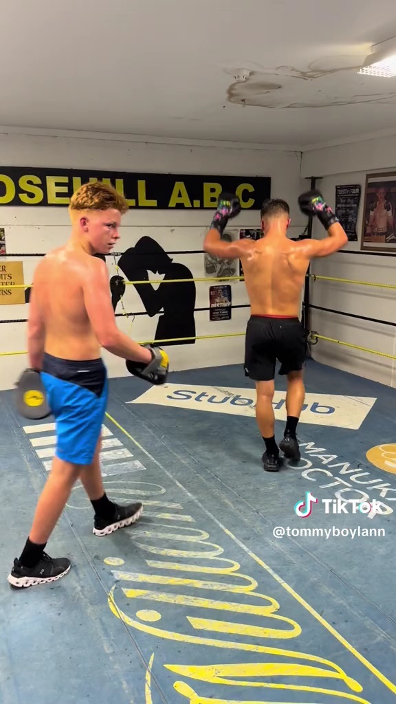 Shirtless sports lads