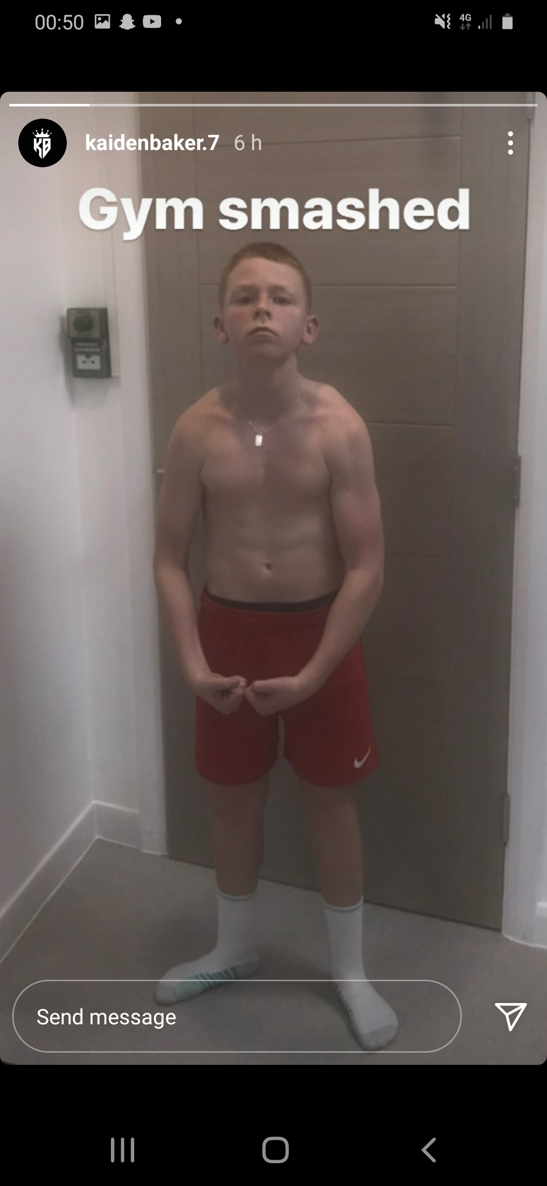 Shirtless sports lads