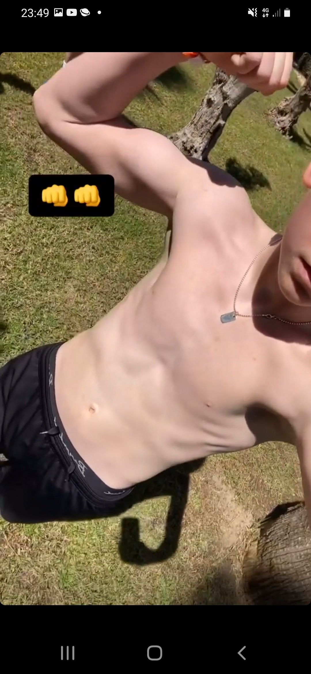 Shirtless sports lads