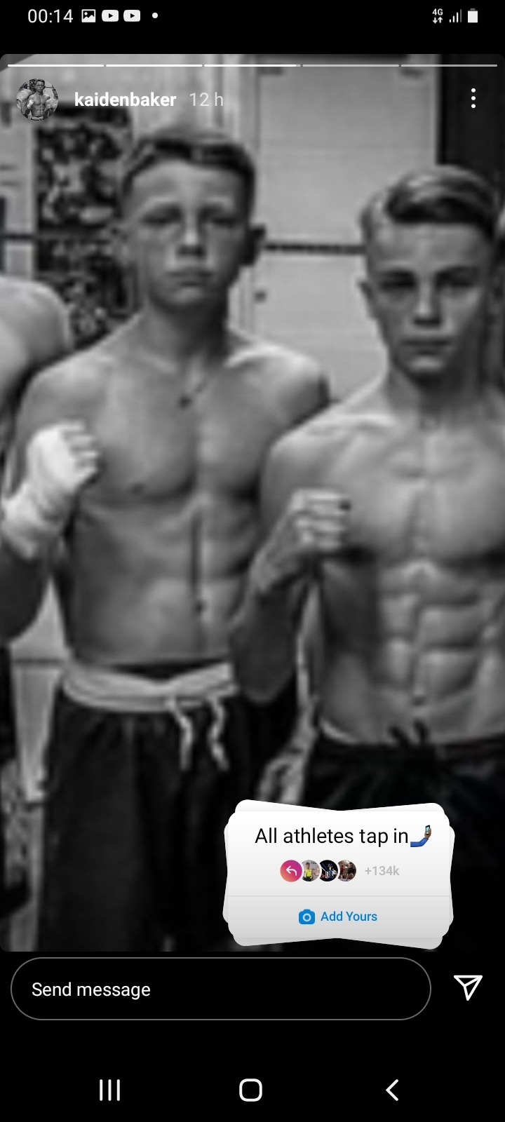Shirtless sports lads