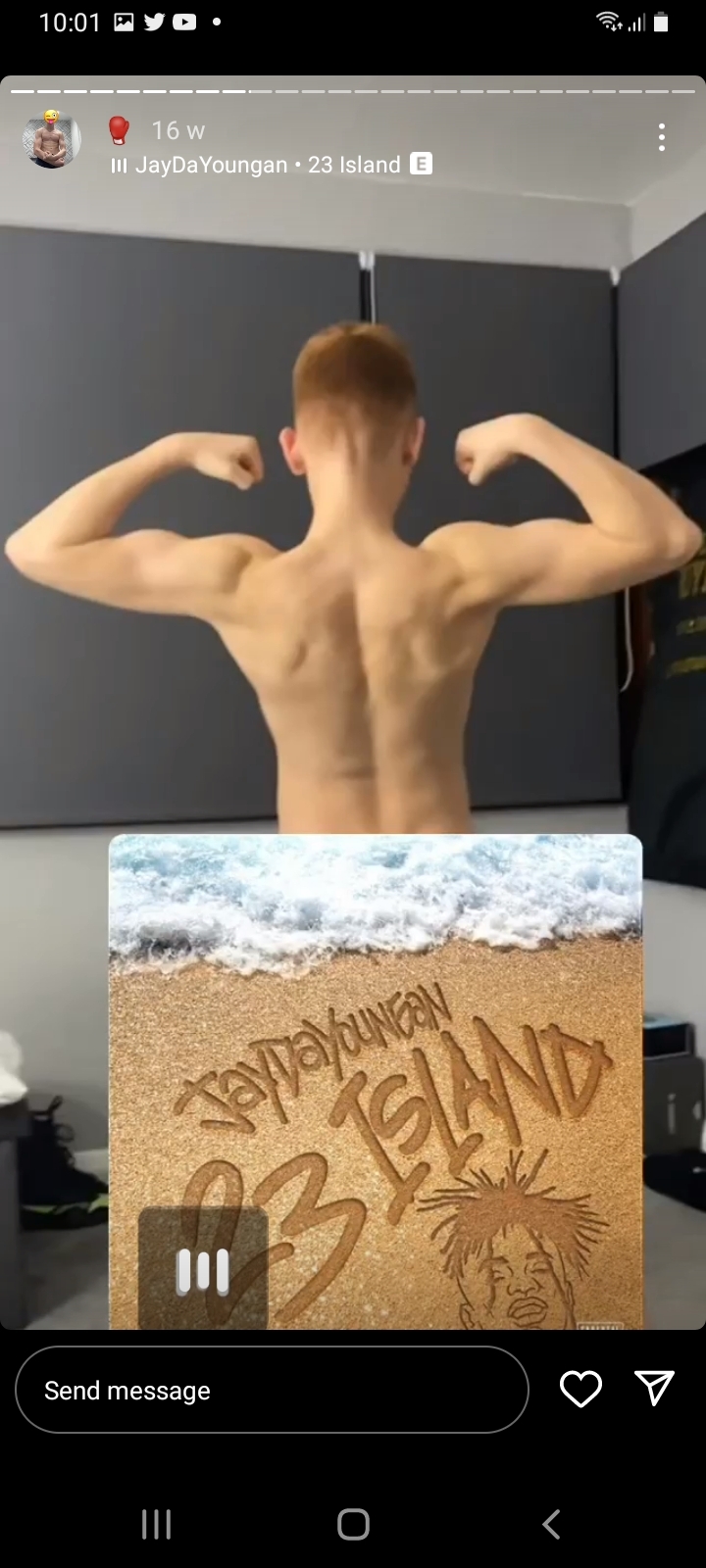 Shirtless sports lads