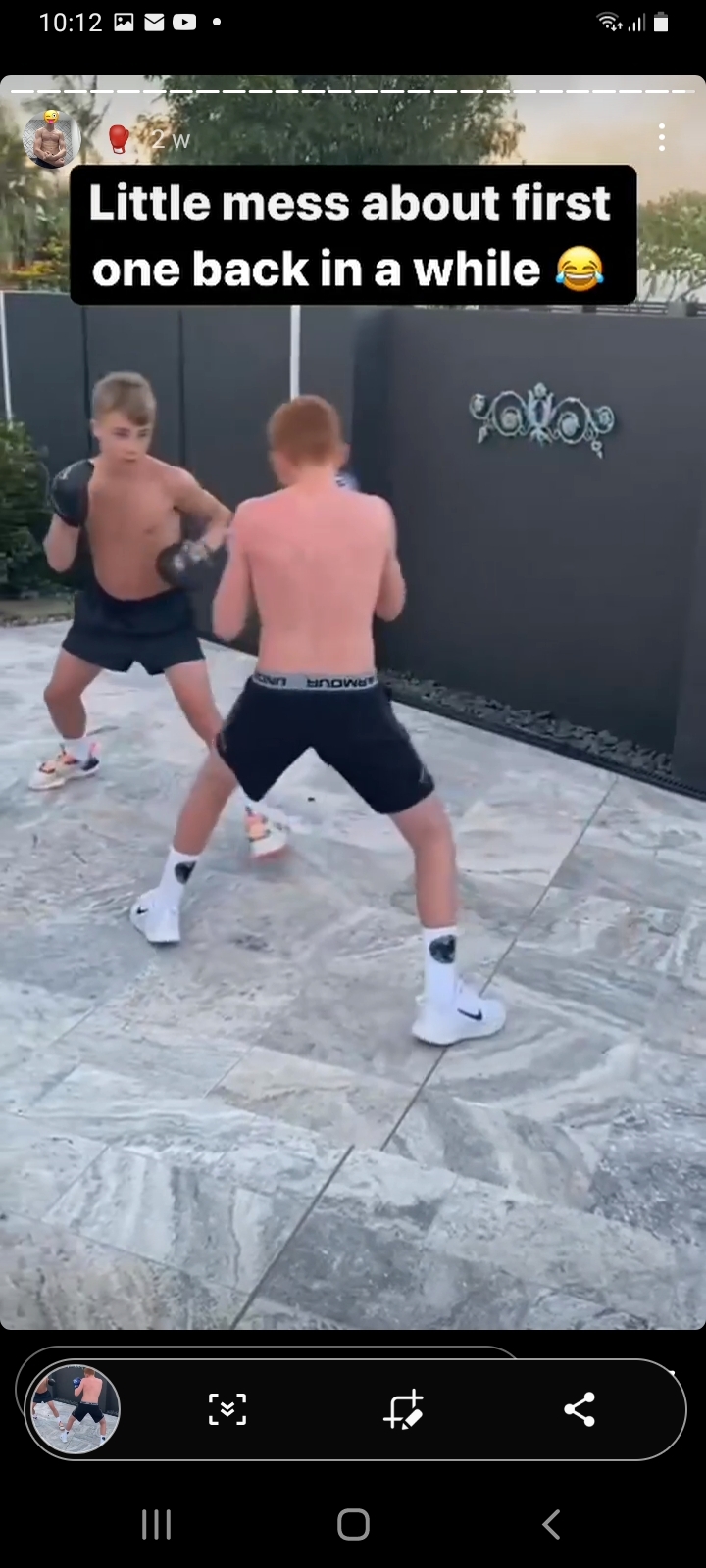 Shirtless sports lads