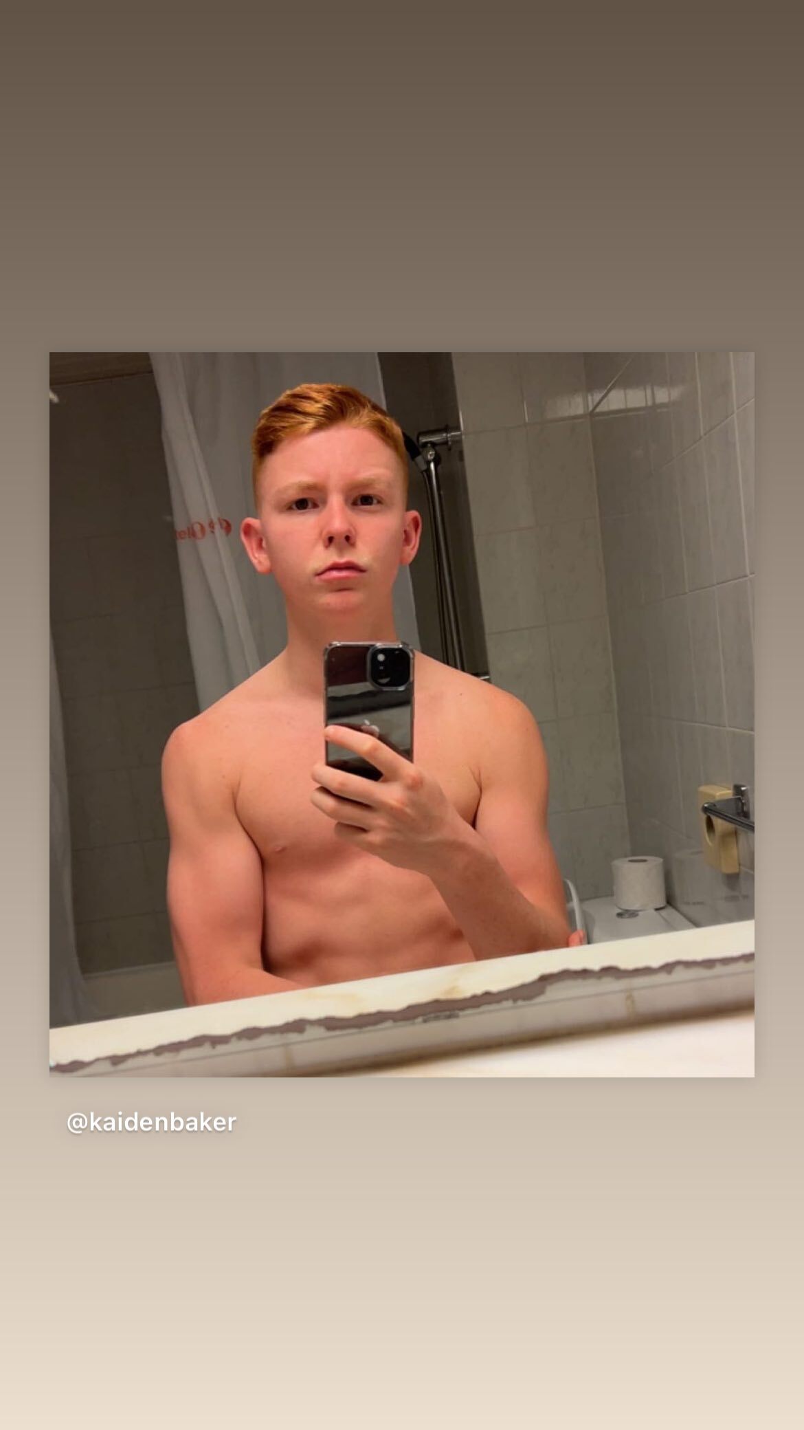Shirtless sports lads
