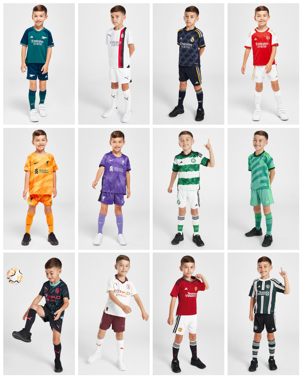 JD Sports boys football kits