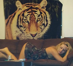 Sexy blonde posing hehe