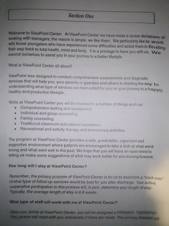 View point center handbook