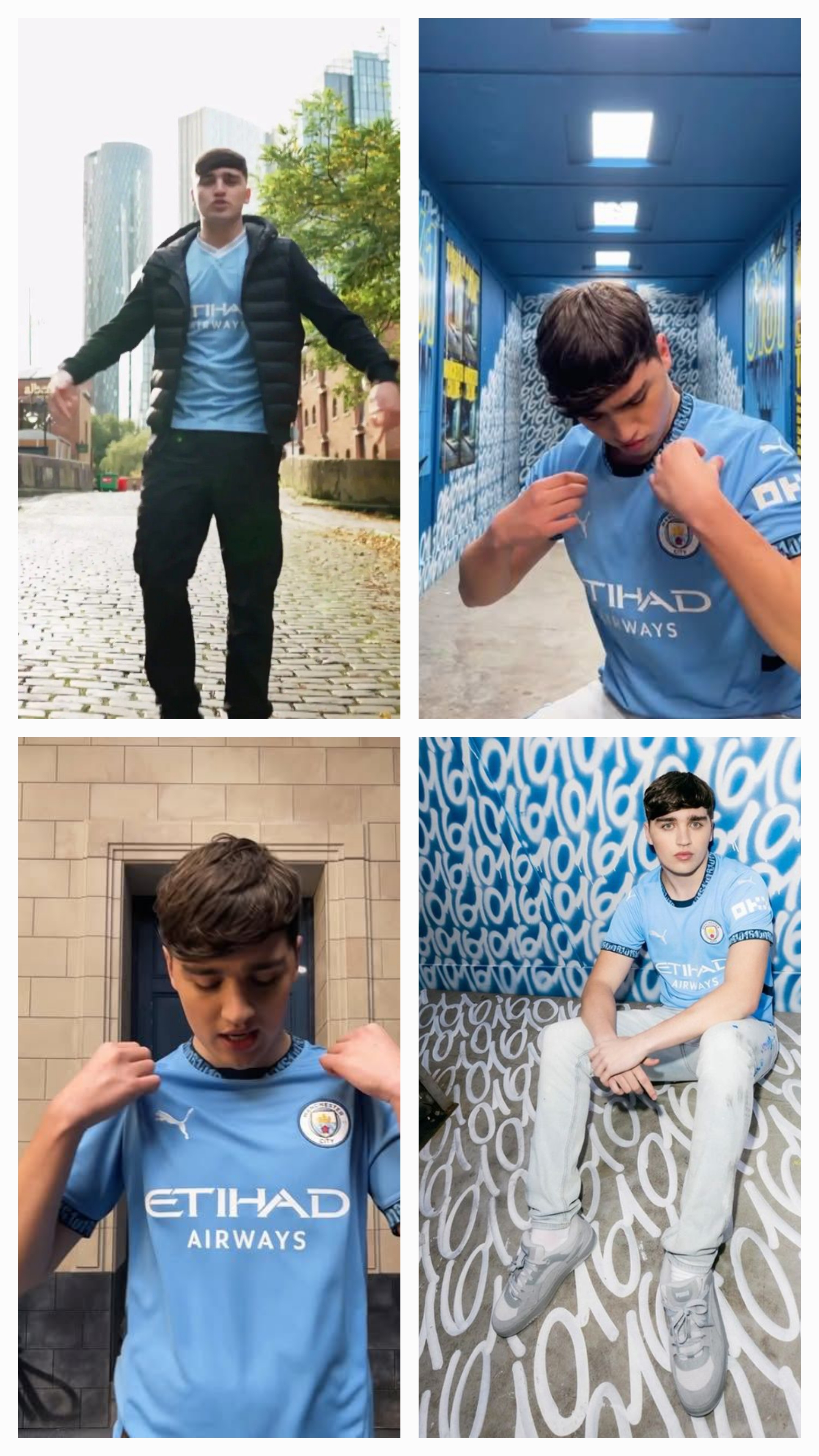 Wearing Football kits