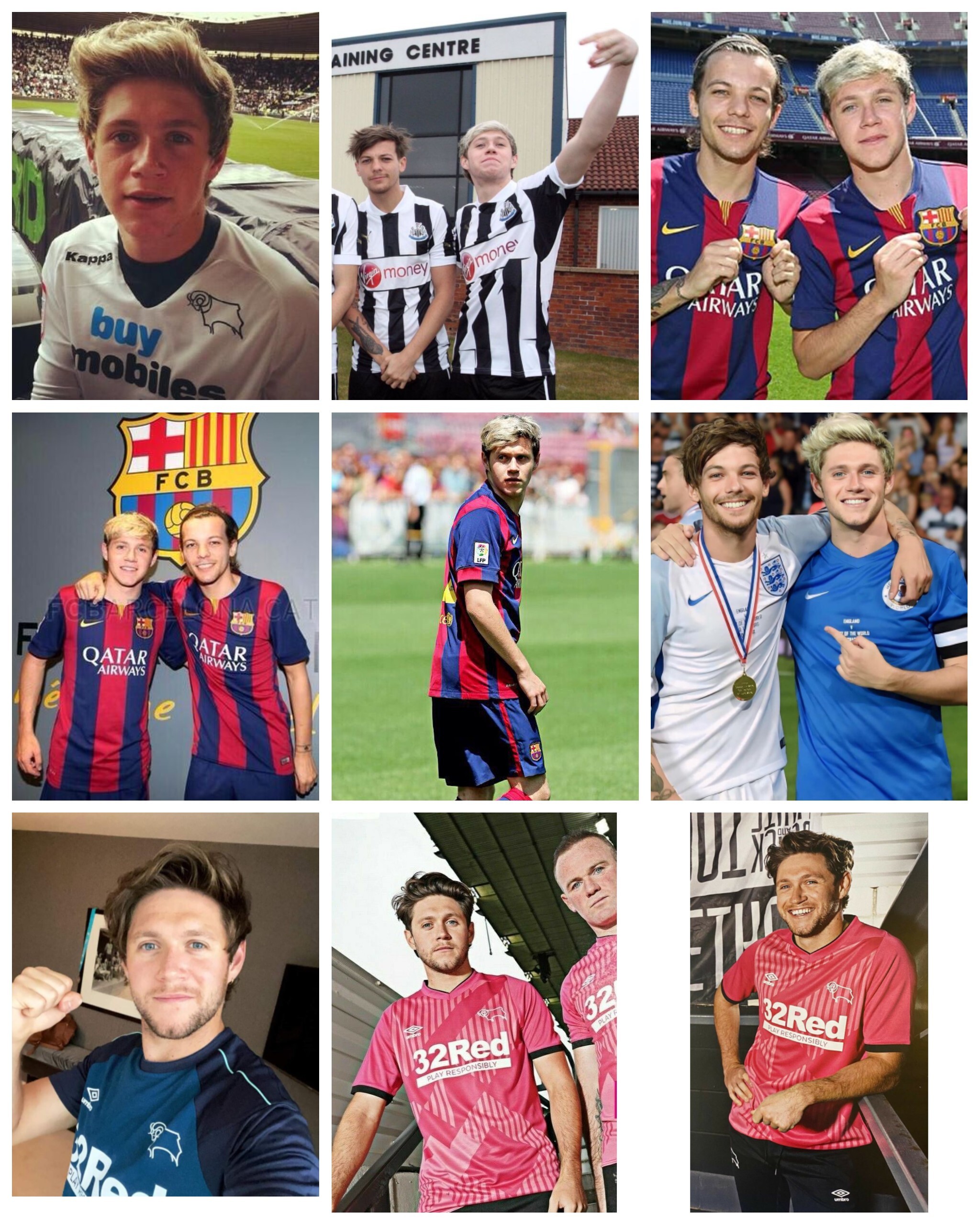 Wearing Football kits