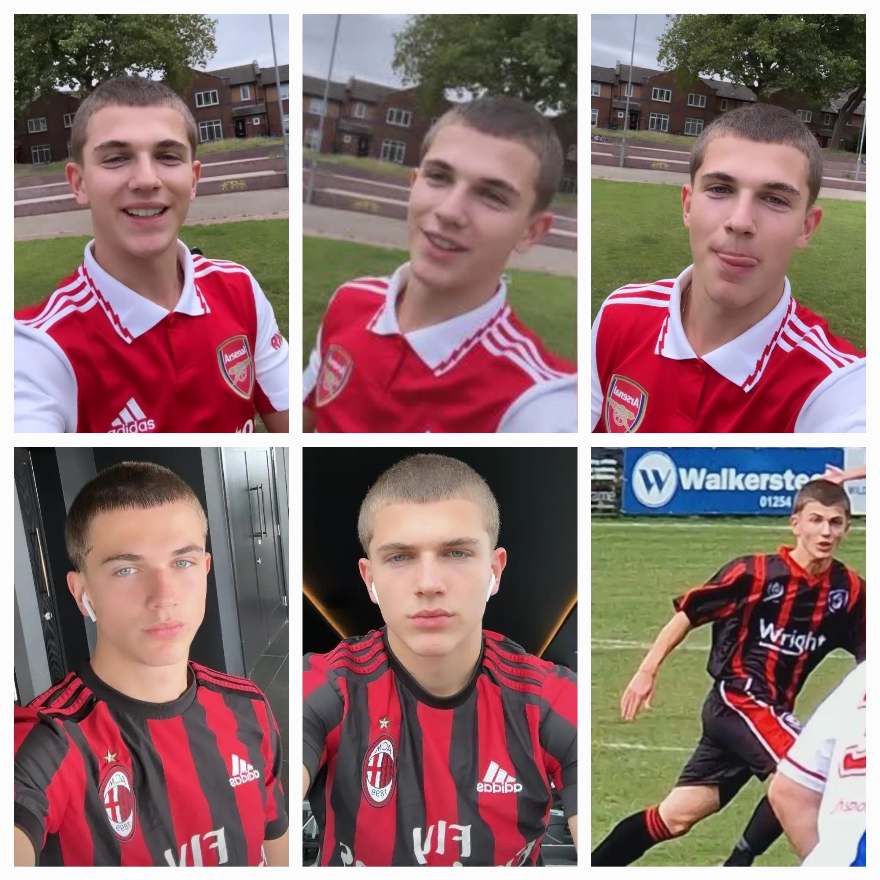 Wearing Football kits