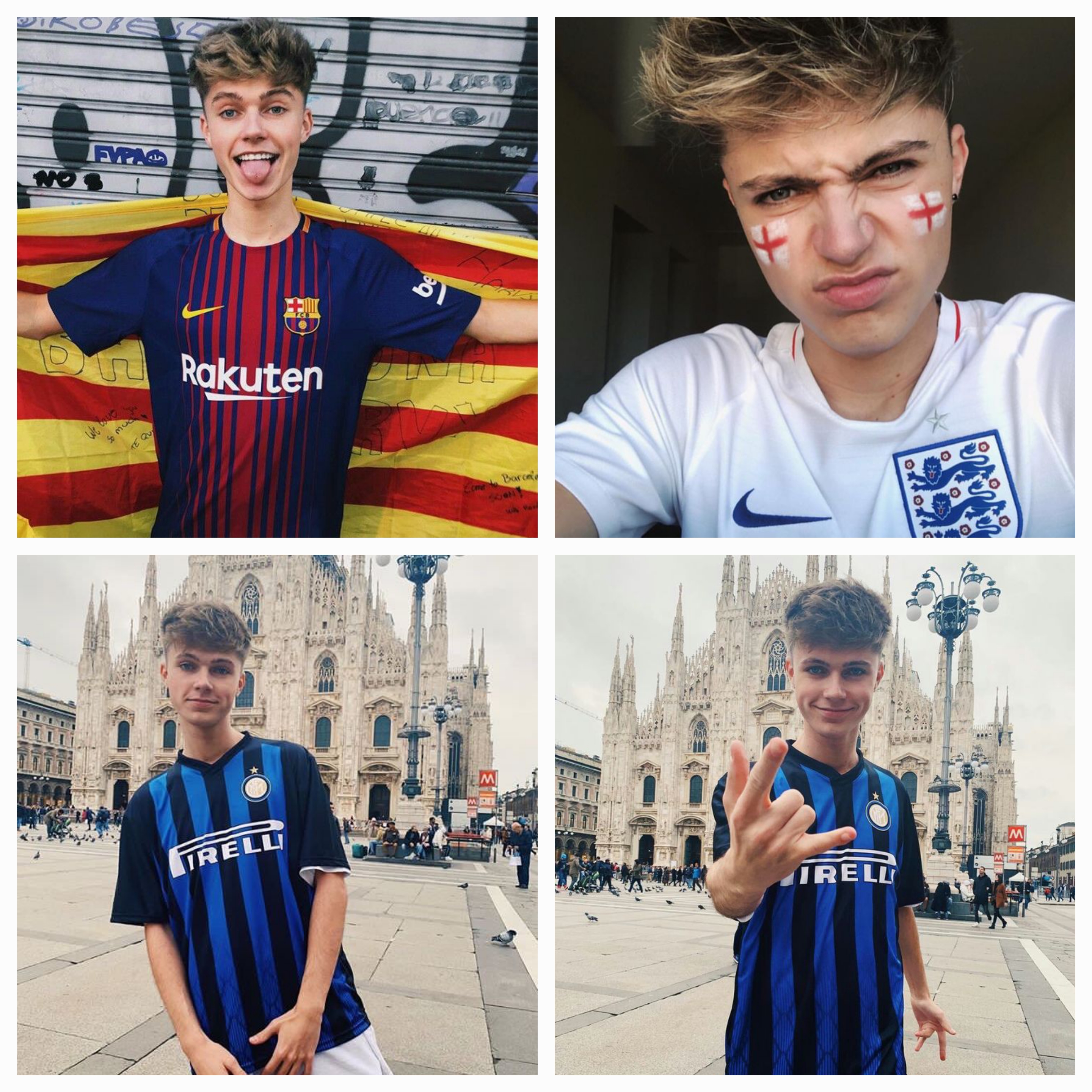 Wearing Football kits