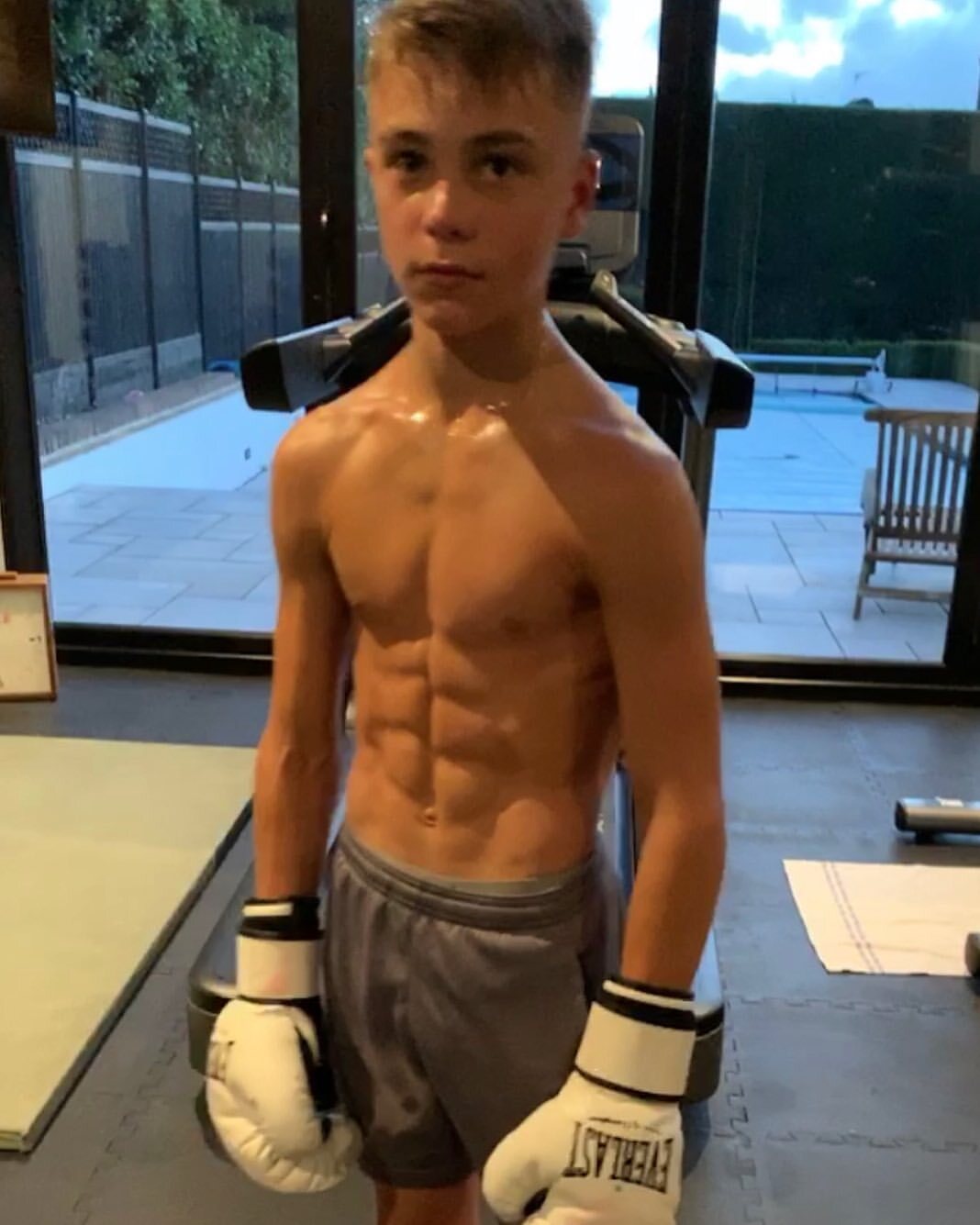 Shirtless lads