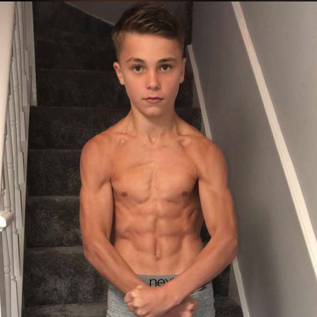 Shirtless lads