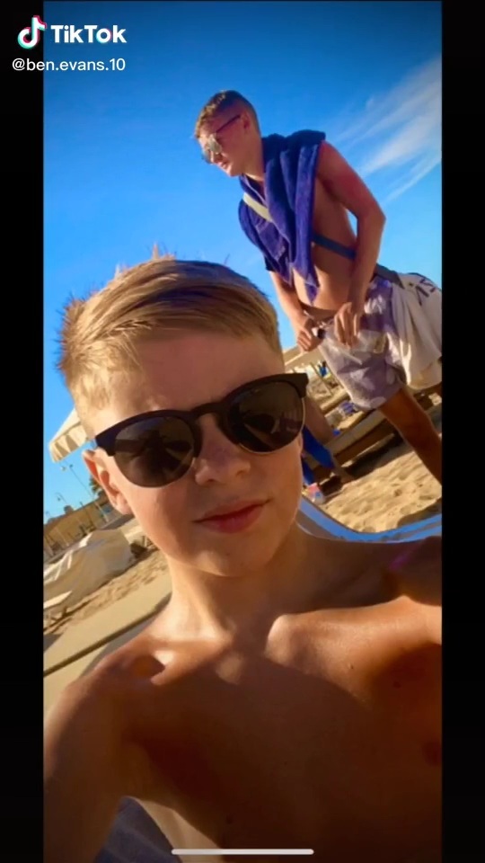 Shirtless lads