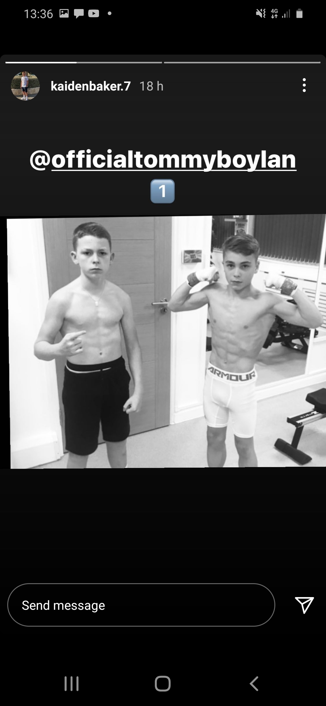 Shirtless lads