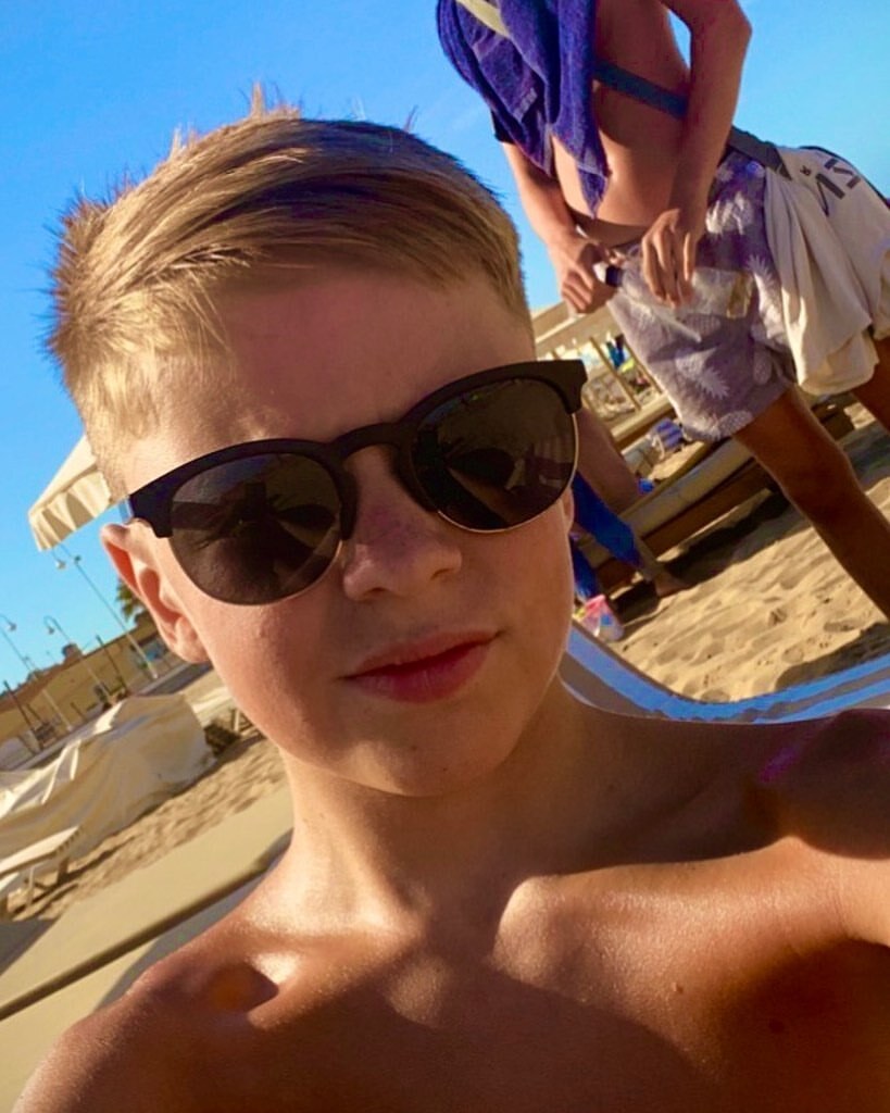 Shirtless lads