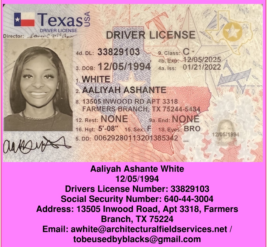 Aaliyah White, 28, Dallas, TX