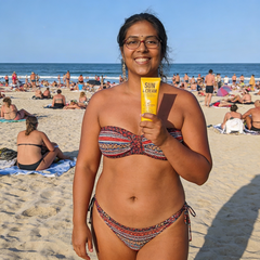 Indian girl in beach