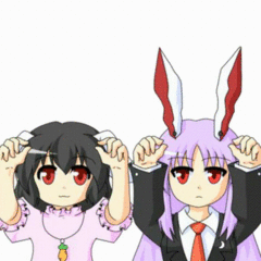 Reisen and Tewi, up down