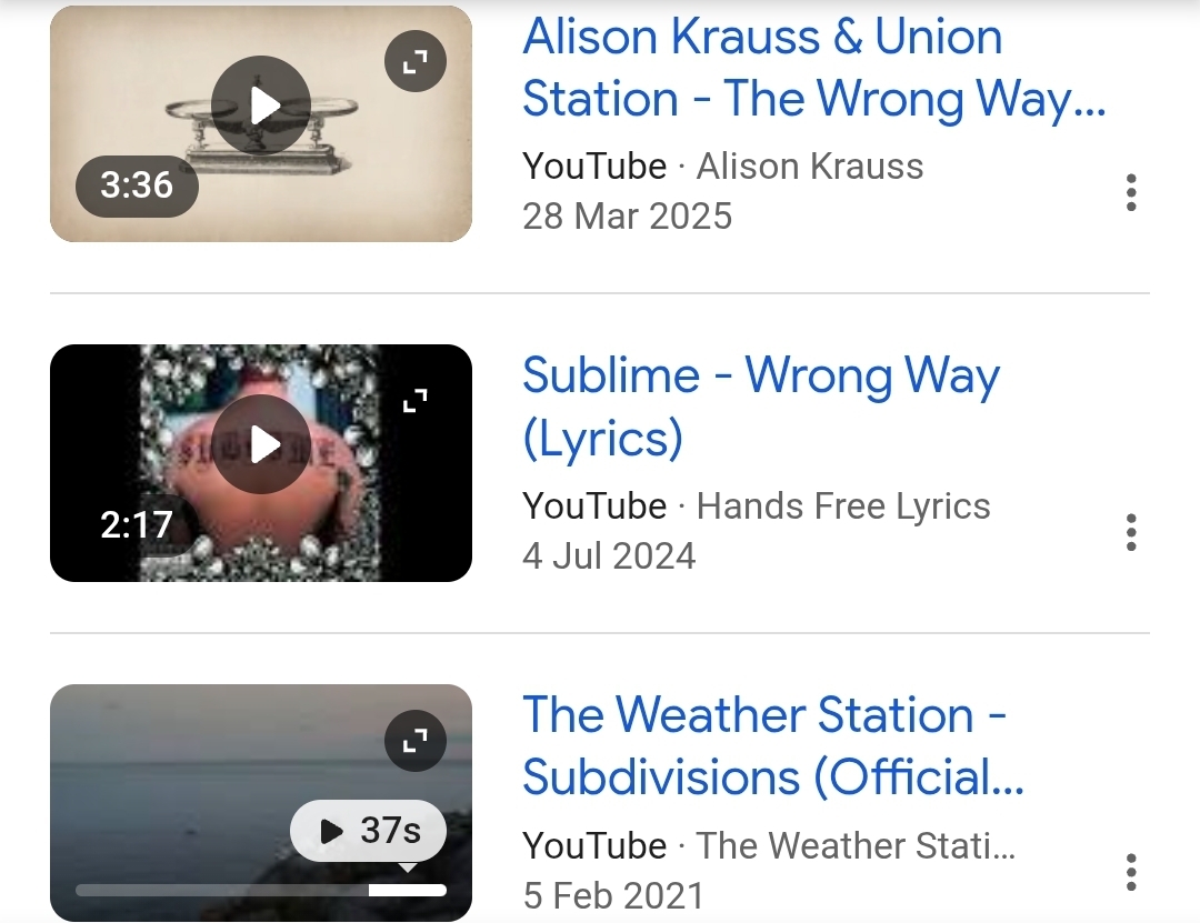 Google song searches.