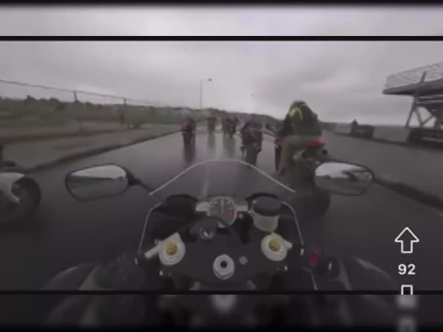 Riding in the rain