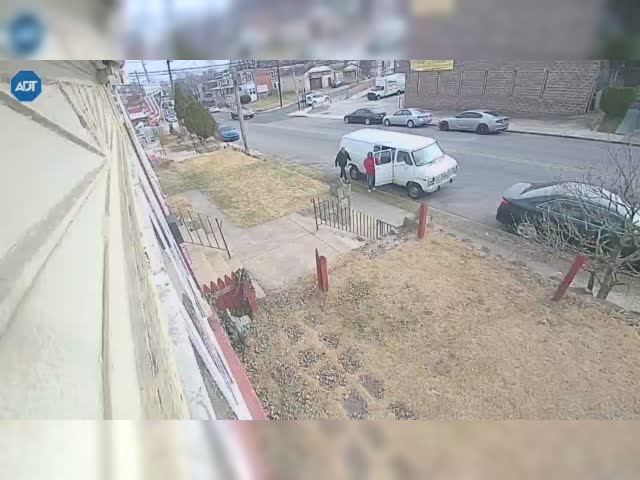Disabled Neighbor Carrying Flatscreen TV