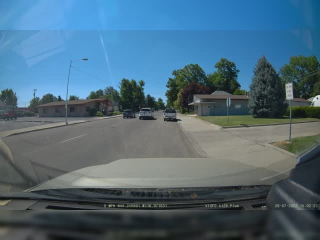 Police tailgating on main street