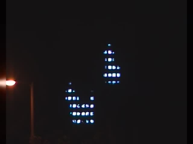 Playing bad apple PV on an entire building