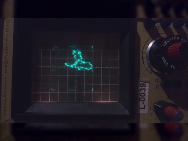 Bad apple PV on an oscilloscope