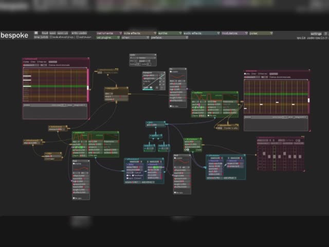 An ambient synthwave in BespokeSynth