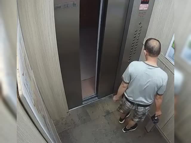 Battery fire inside elevator