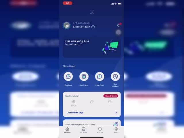 Validate offline message above the "Menu" tab for maintenance